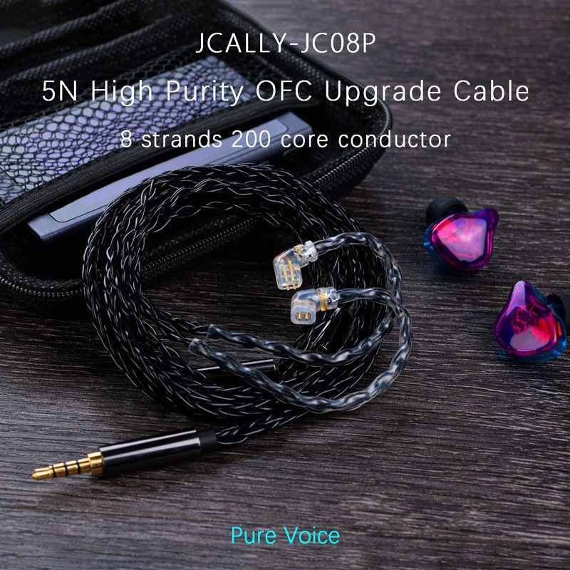 JCALLY JC08P 8core OFC IEM Upgrade Cable (With Mic) Shopee Malaysia