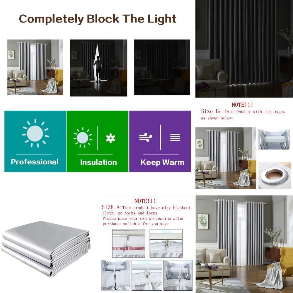Curtains Blackout Light Blocking 1 Pc Women Decoration Shopee