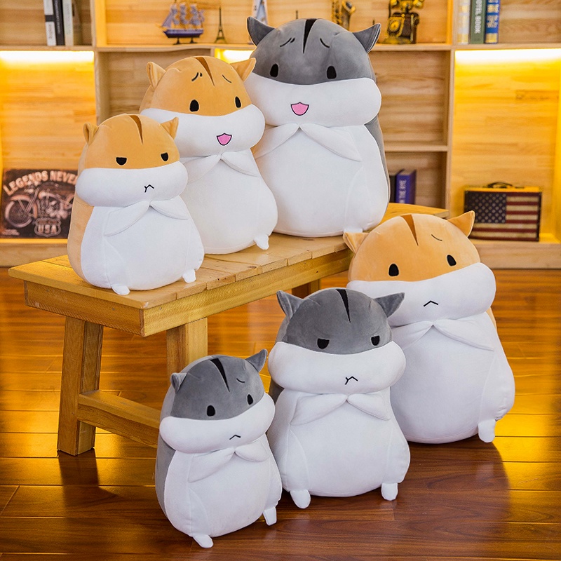 60cm Hamster Doll Patung soft toy Animal Doll Cute Fluffy Hamster Doll Plush Toy  Hug Birthday Gift Children