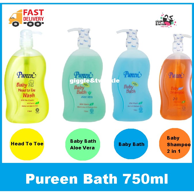 Pureen Baby Head to Toe/Bath/Shampoo 750ml (1pc) | Shopee Malaysia