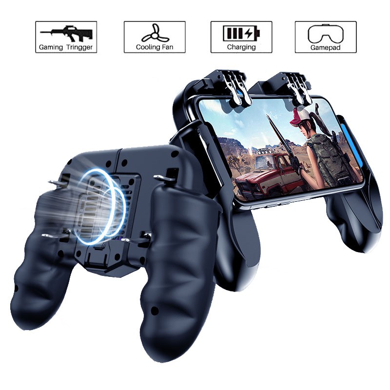 Phone Cooler for Pubg Controller with Li-polymer L1R1 Shooter Joystick  Trigger Mobile Phone Gamepad Gaming Accessories - 