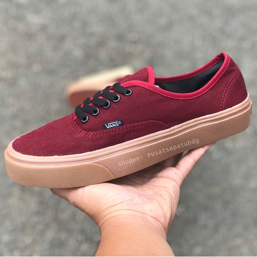 vans maroon gum