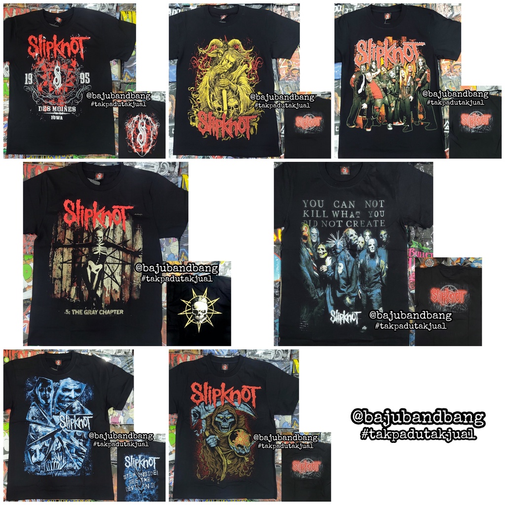 Baju Band Slipknot Corey Band Tshirt Gray IOWA Des Moines Kill Step ...