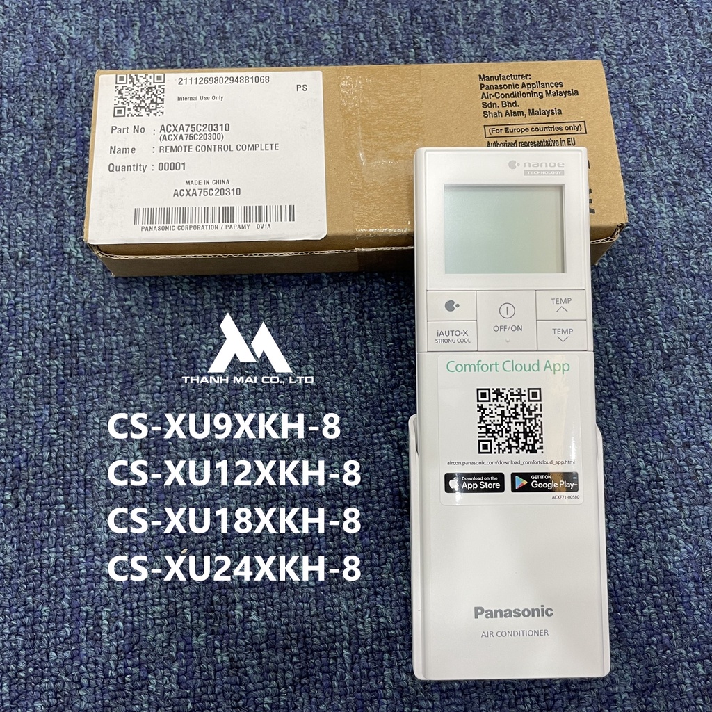 [Genuine product] Panasonic air conditioner Remote control CS-XU9XKH-8/ CS-XU12XKH-8/ CS-XU18XKH-8_ ACXA75C20310