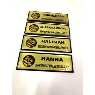 Name tag Epoxy Design Fakulti UiTM / Tanda Nama Penjawat Awam | Shopee ...