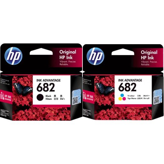 HP 682 Original Ink Advantage Cartridge - Black/Tri-Color for HP Printer 2336 / 2776 / 2777