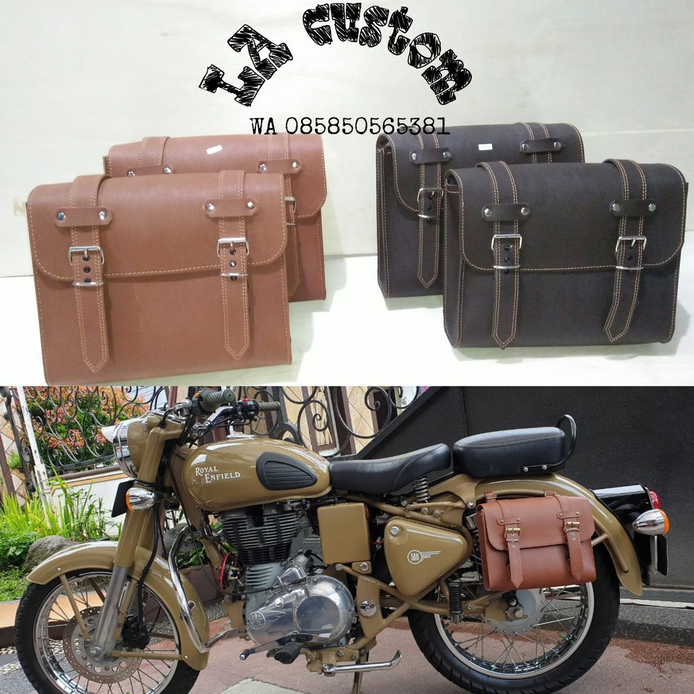 Pair Of Custom Sidebag Box Side Bag Custom Motorcycle Side Bag Classic Sepasang Sidebag Custom