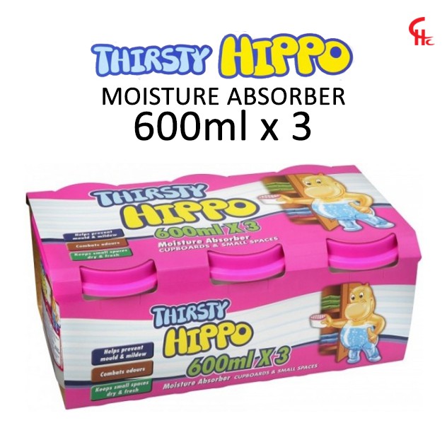 Thirsty Hippo Dehumidifier Moisture Absorber 600ML x 3 | Shopee Malaysia