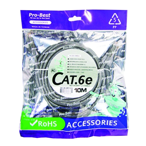 Pro-Best NET-CBL-AMP10/C6 10M Network Cable Cat.6e With Connector Lamination Strip Bending Resistant Good Elasticity