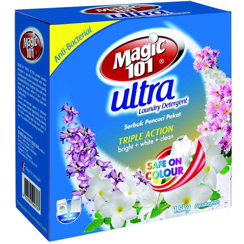 Magic 101 Ultra Laundry Detergent 1.5kg-Paradise Fresh | Shopee Malaysia