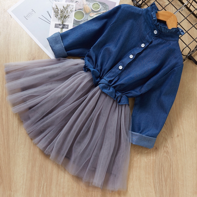 jeans skirt with tulle