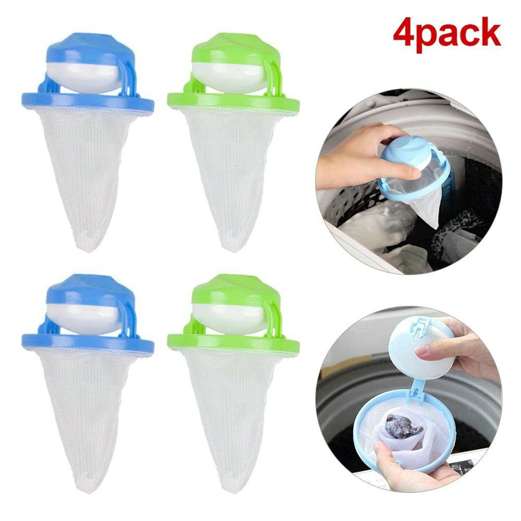 Laundry Floating Lint Filter Mesh Bag Pouch Hair Pet Fur Remover Tools Catcher