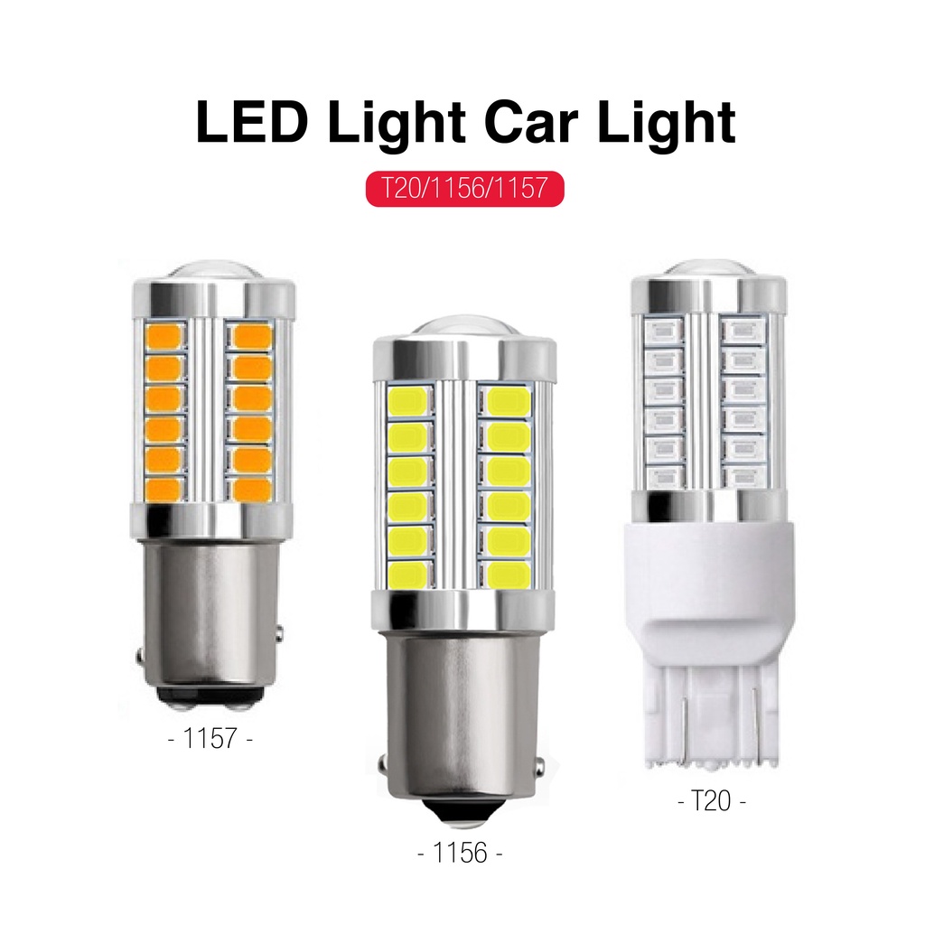 1156/P21W 1157-P21/5W T20-W21W/5W LED Signal Light Brake Light Backup Light Bulb 33LED Shopee Malaysia