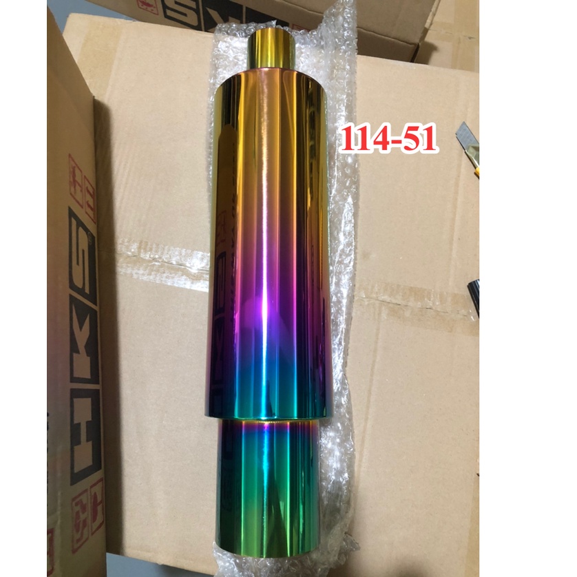 HKS HiPower Rainbow muffler straight flow Deep Bass car exhaust ekzos