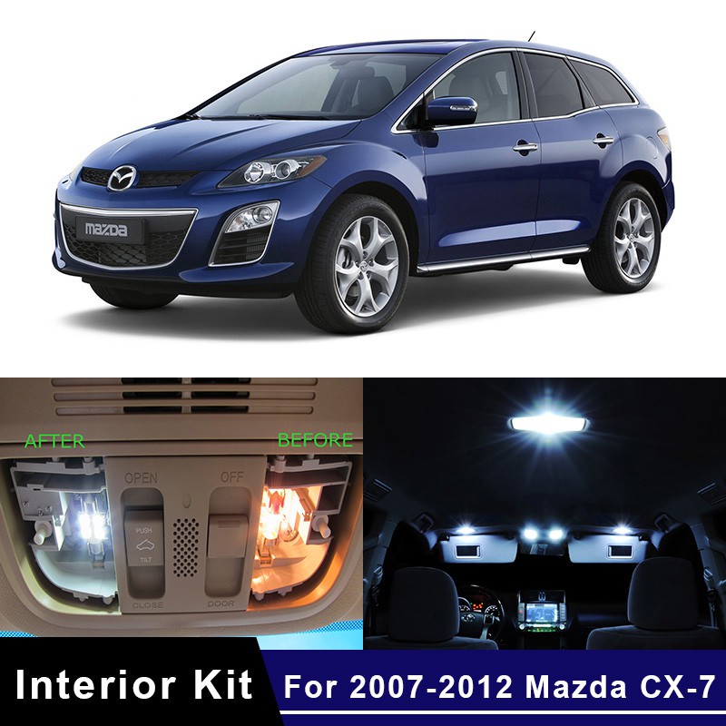 12pcs White Car Light Led Bulb Interior Package Kit For 2007 2012 Mazda Cx 7 Cx7