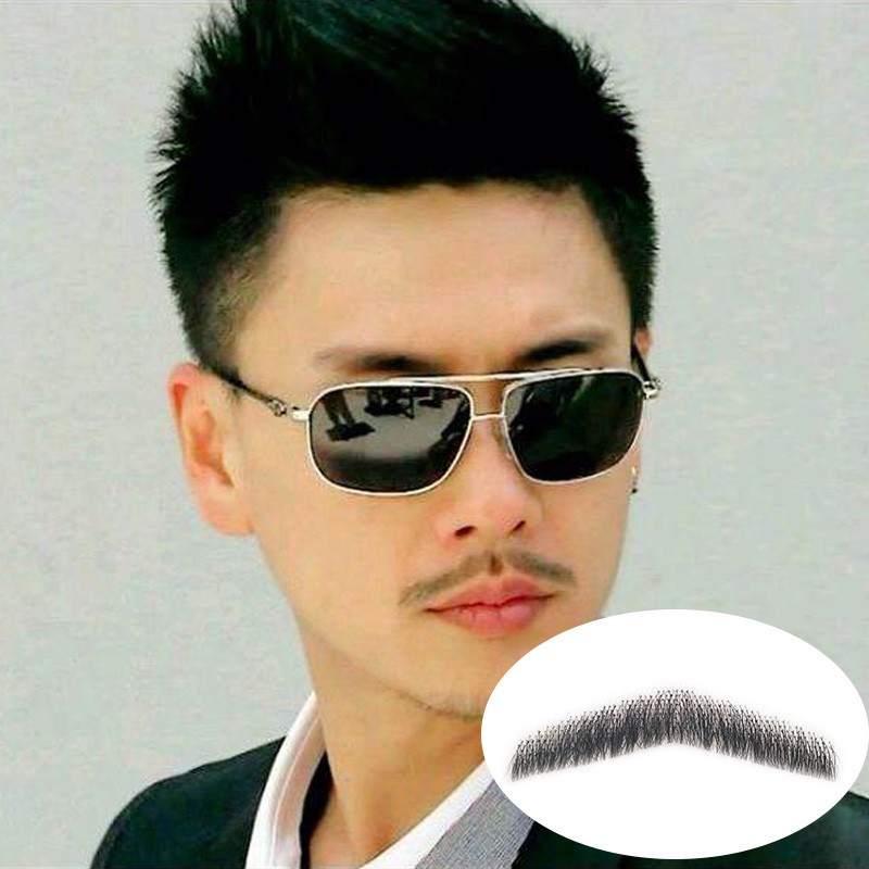 Fg Fake Man Mustache Film Human For Full Men Party Tied Hair