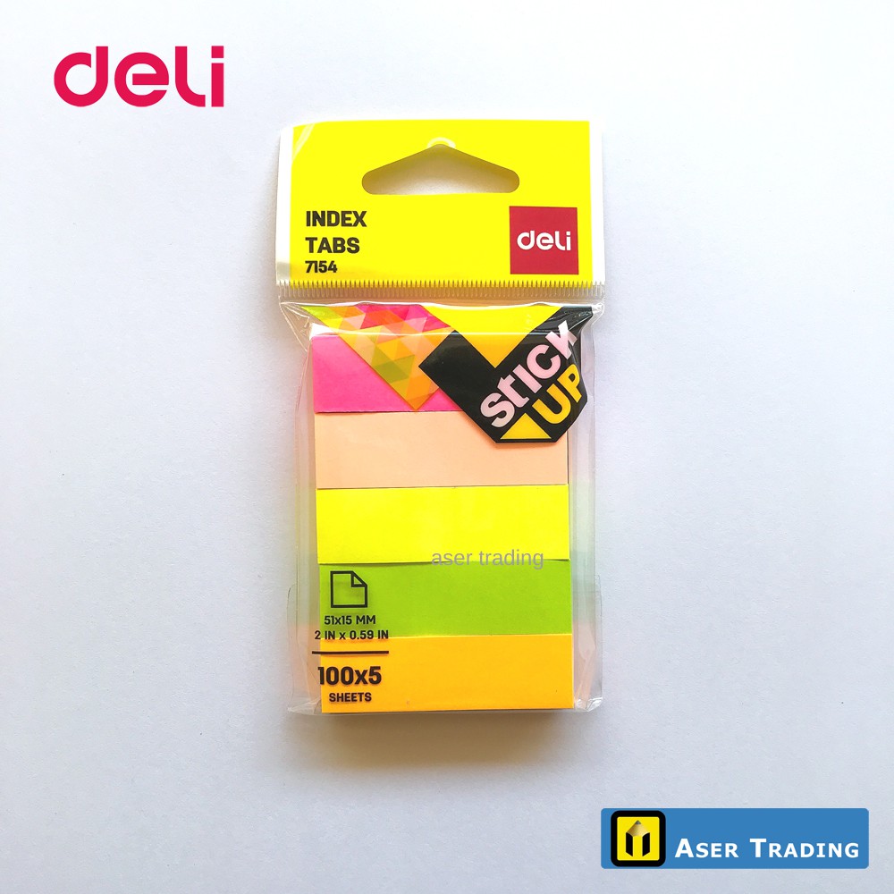 DELI INDEX TABS 7154 5 Colors (51 x 15 mm) Shopee Malaysia