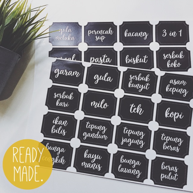 READY MADE STICKER  DAPUR  PANTRY LABEL  Shopee Malaysia