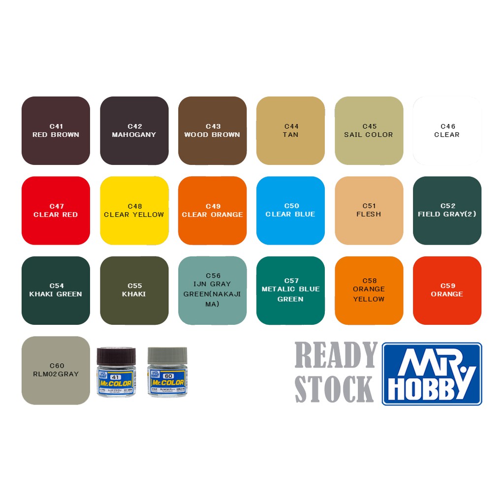 Mr Hobby Mr Color C041 - C060 READY STOCK MR.HOBBY MRHOBBY MRCOLOR ...