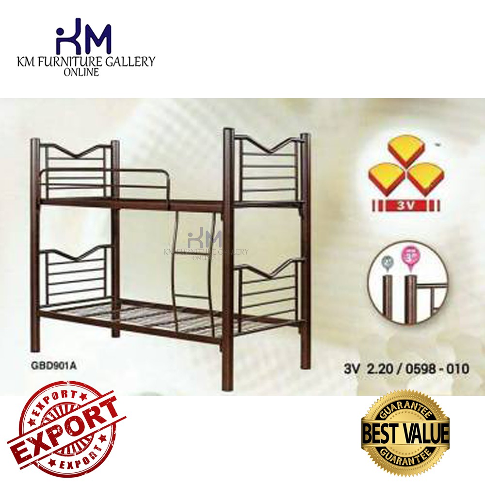 KM Furniture Gallery 3V Double Decker Bed Frame (LGBD901A) Shopee