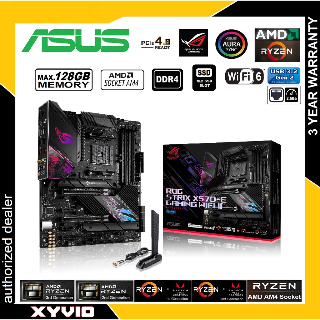 ASUS AMD ROG Strix X570E Gaming ATX Motherboard Shopee Malaysia