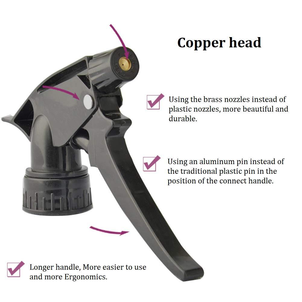 Trigger Sprayers Replacement, Brass Spray Bottle Pump Nozzle for Plastic and Industrial Spray