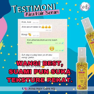 AINA HAIR SERUM VITAMIN  RAMBUT  BAUAN HONEYDEW  RAWATAN 