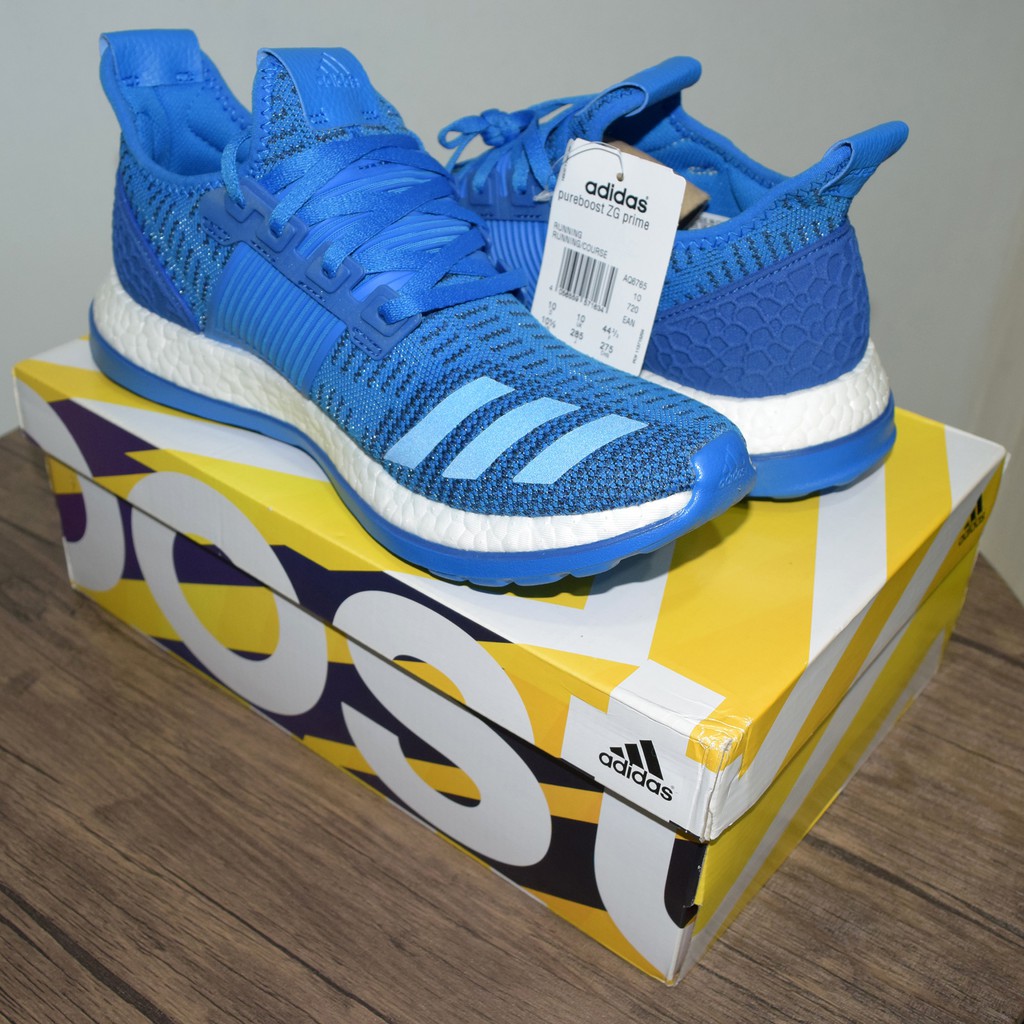 Authentic Adidas Pureboost Zg Prime Blue Size Uk10 Shopee Malaysia