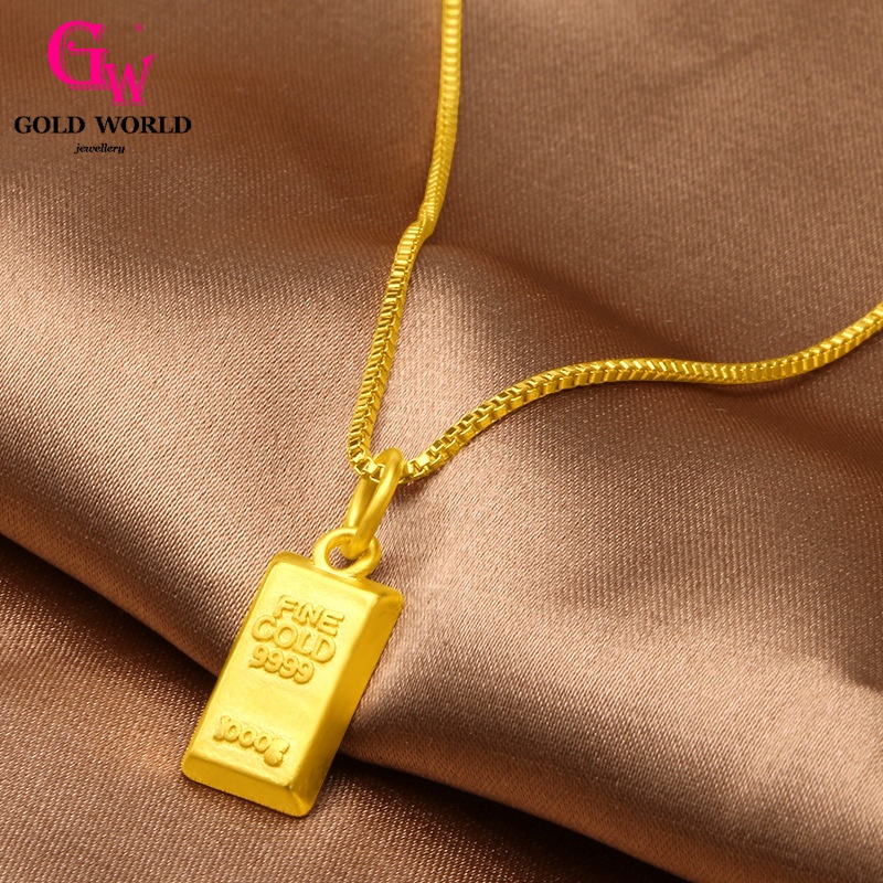 GW Jewellery Fashion Accessories Emas 916 Gold Bangkok Rich and Lucky Solid BRIC Pendant Women's Men's Gift