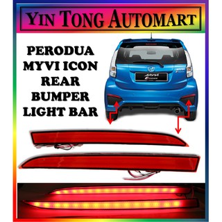 Perodua Myvi Icon / Axia / Iriz Rear Bumper Reflector Red 