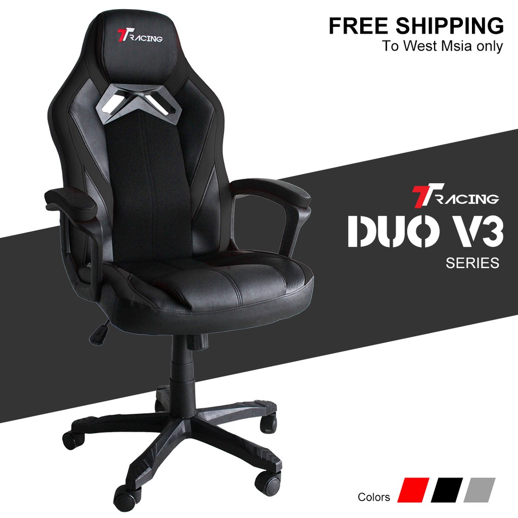 (Ready Stock) TTRacing Duo V3 Gaming Racing Chair - 2 Years Official Warranty Kerusi Office Pejabat Ergonomic Soft Back