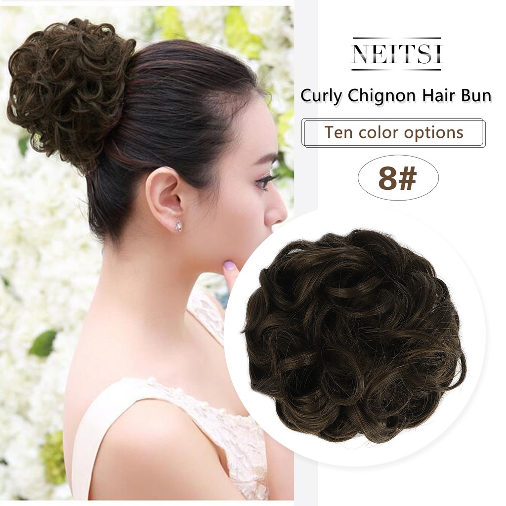 Women S Thick Curly Wavy Updo Hair Bun Extensions Messy Hairpieces