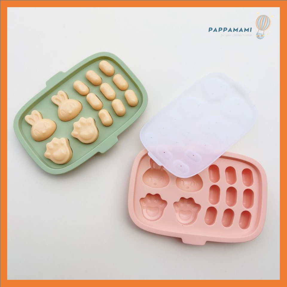 Baby rice cake ice cube ice tray silicone mould baby food sausage mold cartoon steamed cake