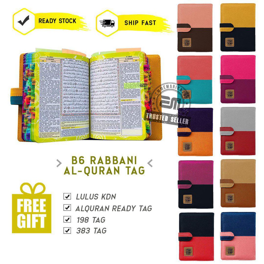 Al Quran Tagging B6 Rabbani Al Quran Terjemahan Bahasa Melayu Dan Tajwid Sahabat Enuur Go Shop Emmemarina