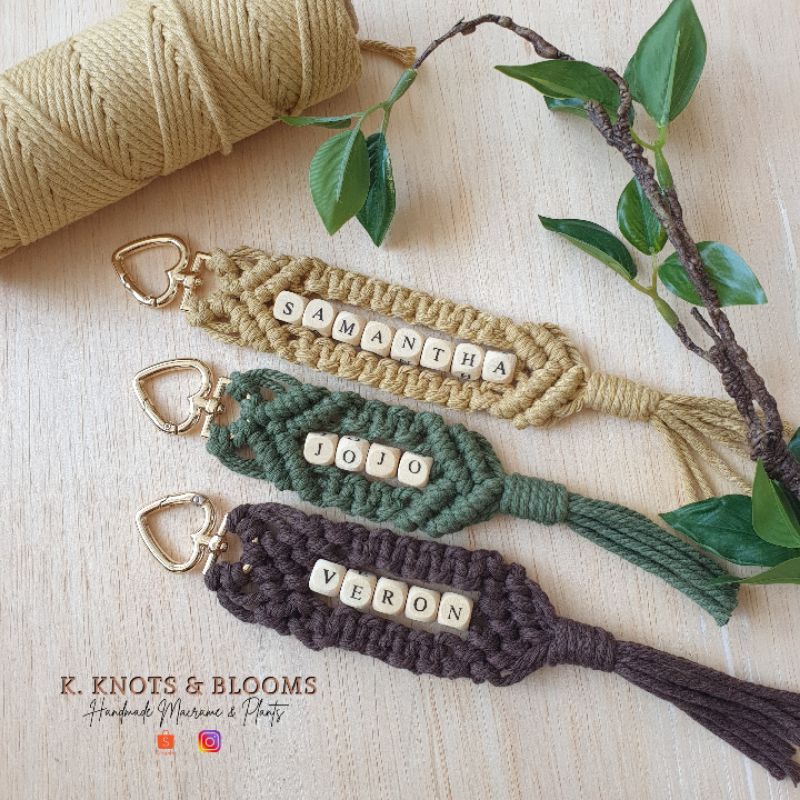 "Sally" Customized Handmade Macrame Name Keychain Friends Gift Personalized Gifts