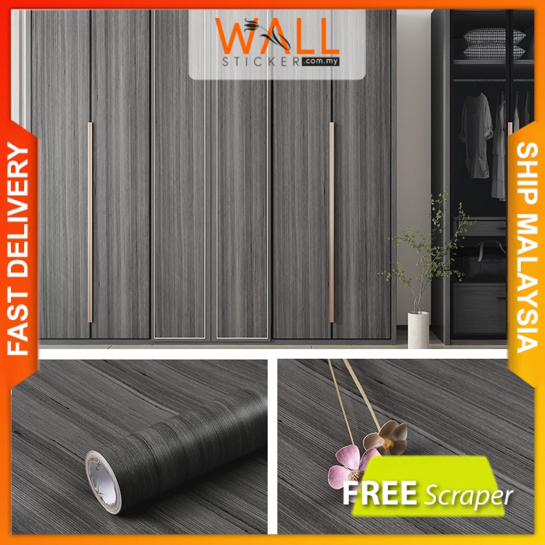 (Wood) Retro Wood Color Texture Wallpaper Furniture Renovation Kitchen