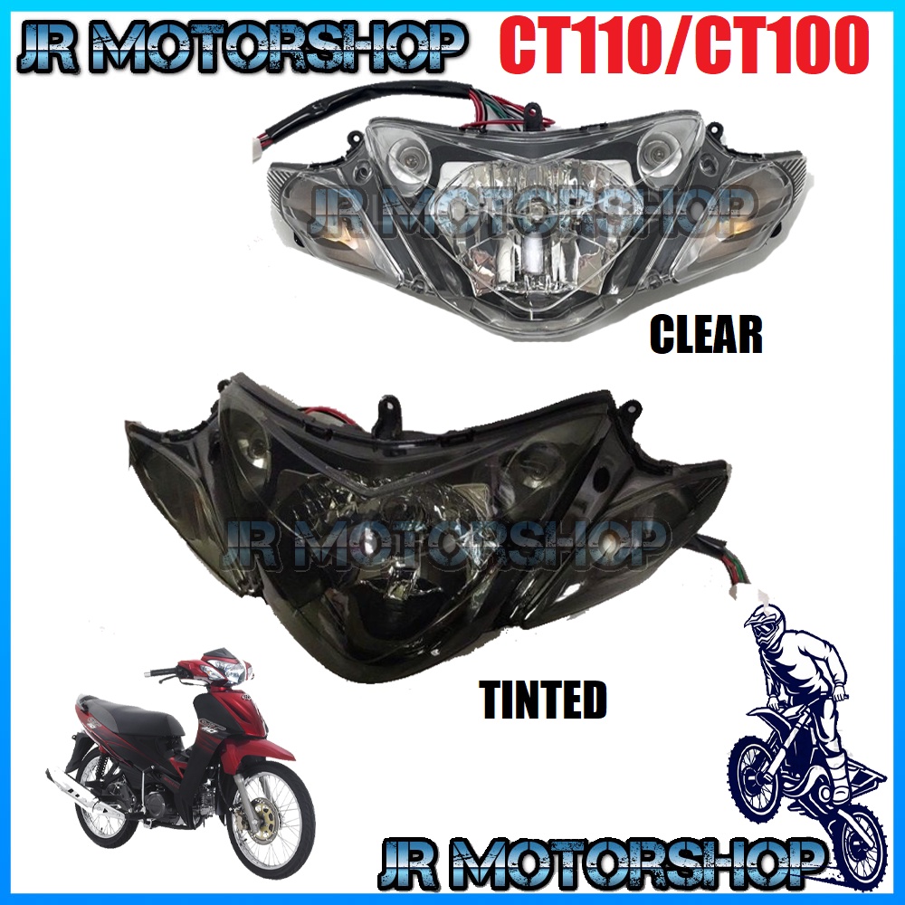 MODENAS CT100 CT110 CT 100 110 CLEAR/TINTED HEAD LAMP COMPLETE SET