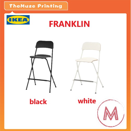folding bar stool with backrest