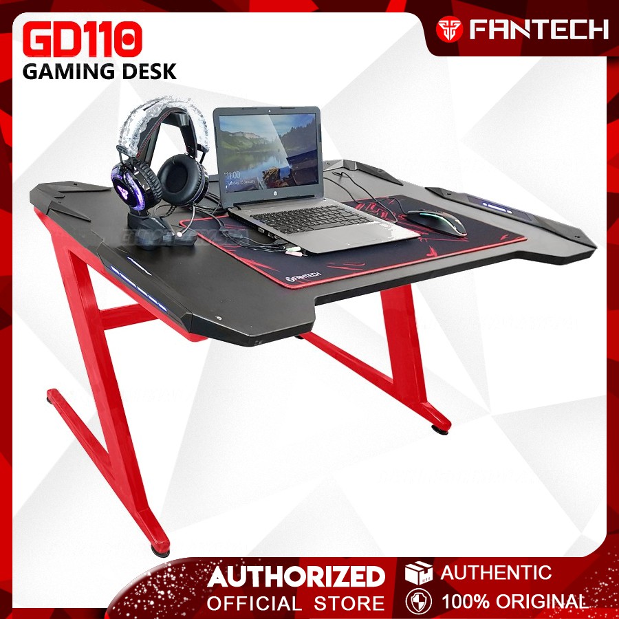 Fantech Gd110 Beta Gaming Desk Table With Led Light For Pc