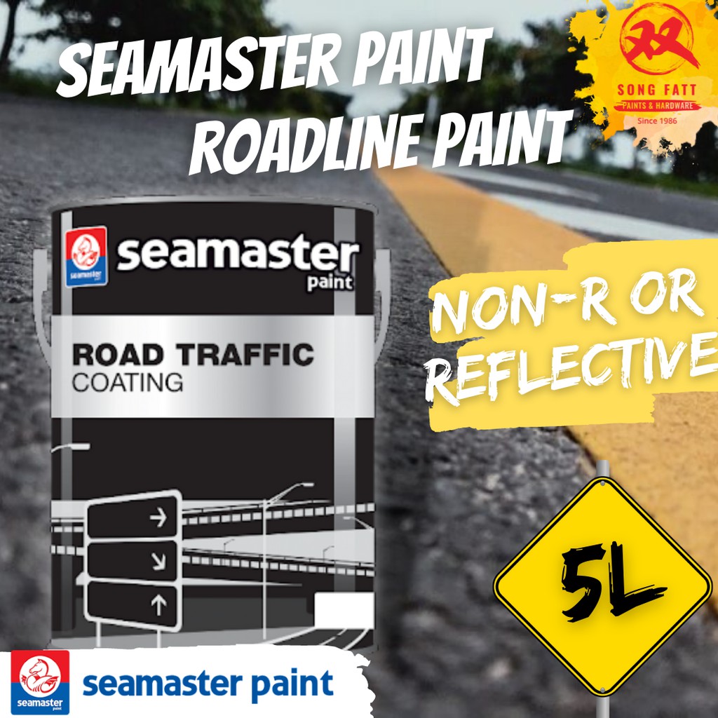 Seamaster Paint ROADLINE PAINT (YELLOW/RED/WHITE/BLACK) 5L Reflective ...