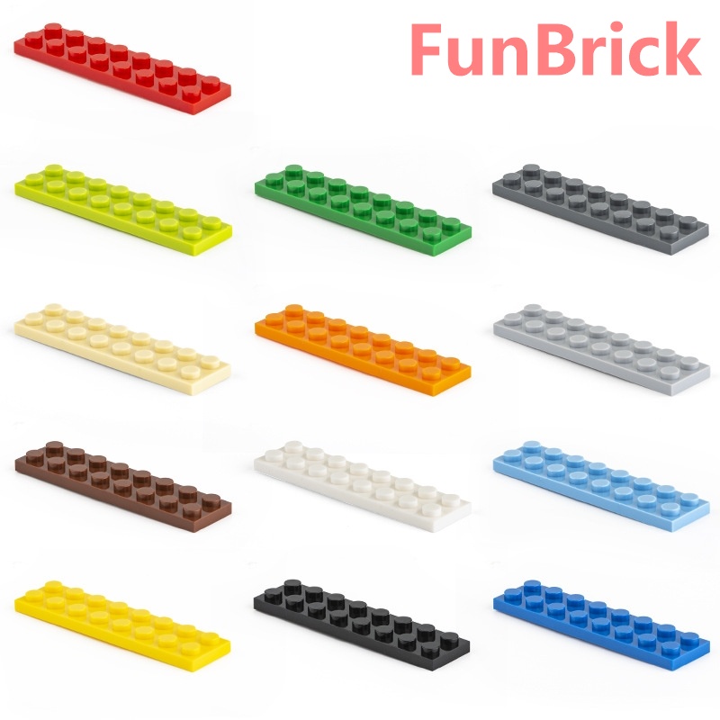 [Funbrick] 50pcs Plate 2x8 3034 Compatible with Famous Brand Building ...