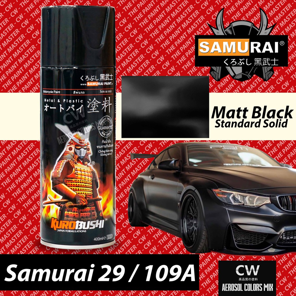 [ Samurai Paint 29 Flat Black ] Standard Colors 🛵 Hitam Mati Untuk ...