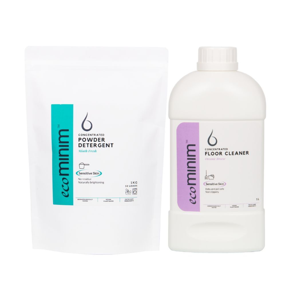 [BUNDLE PACK] Eco Friendly Powder Detergent (1KG) + Floor Cleaner (1L