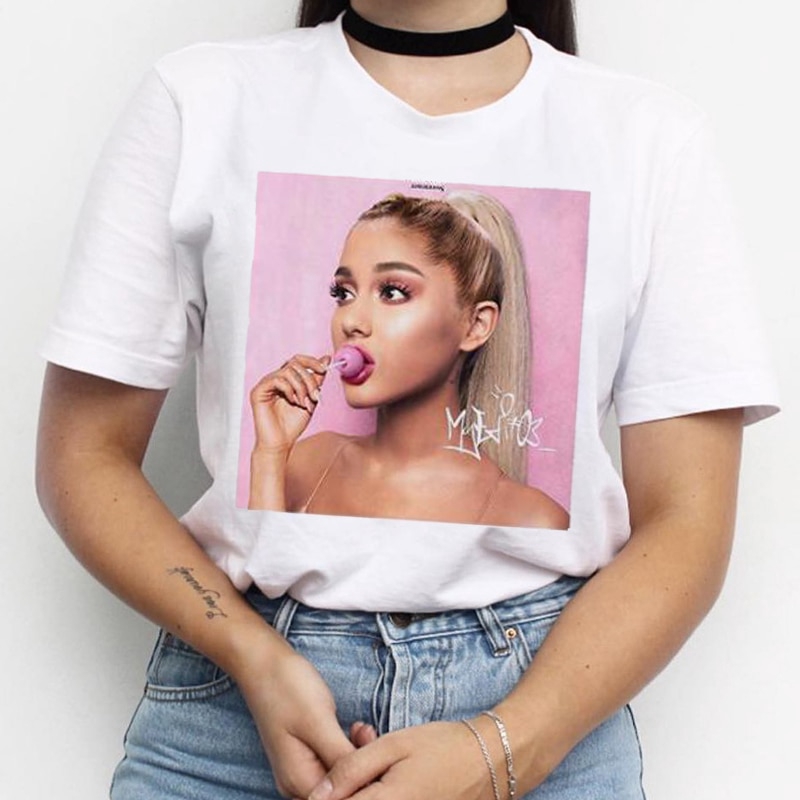Ariana Grande T Shirt Women 7 Rings Summer Harajuku Thank U,Next Tshirt