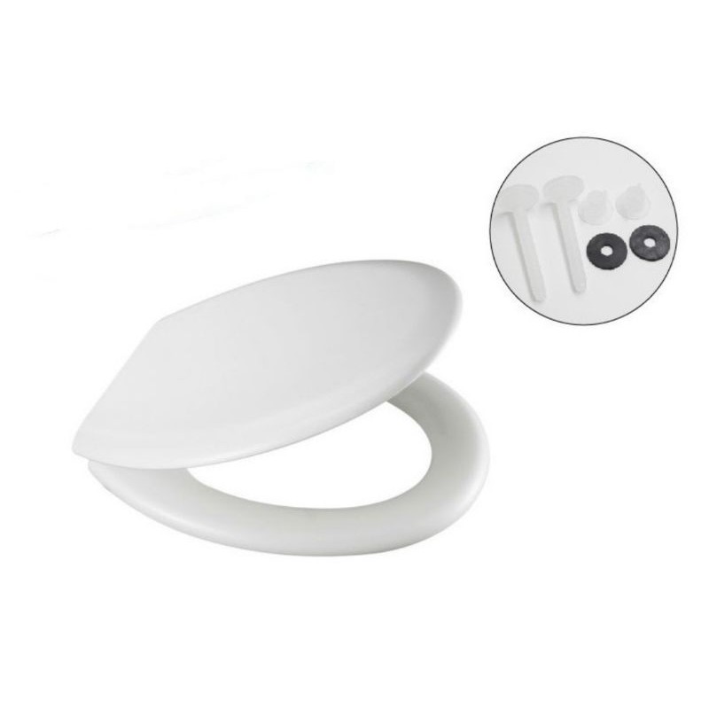 PLASTIC TOILET BOWL SEAT COVER WITH SCREW (WHITE) Shopee Malaysia