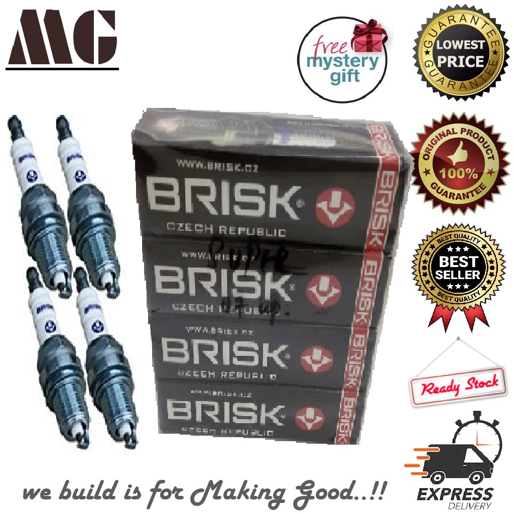 Brisk Super Br12yc Spark Plug 1 Set X 4 Pcs 1523 Suitable For Myvi Lagi Best