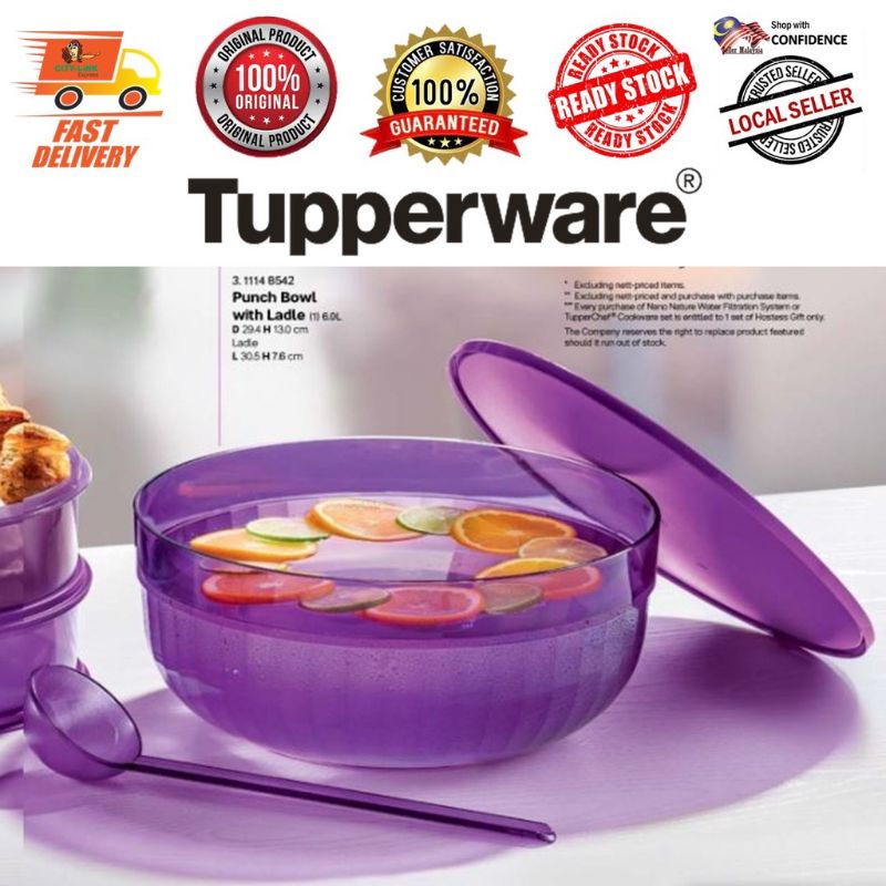 Tupperware Punch Bowl 6.0L with Ladle Shopee Malaysia