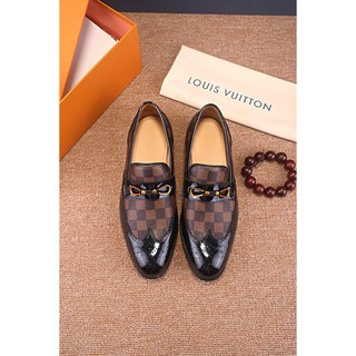 Louis Vuitton Men Shoes Leather Shoes Official Business Shoes Wedding Shoes | Shopee Malaysia
