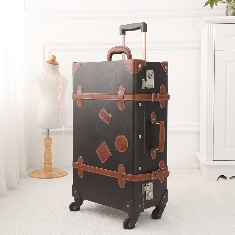 retro suitcase with wheels