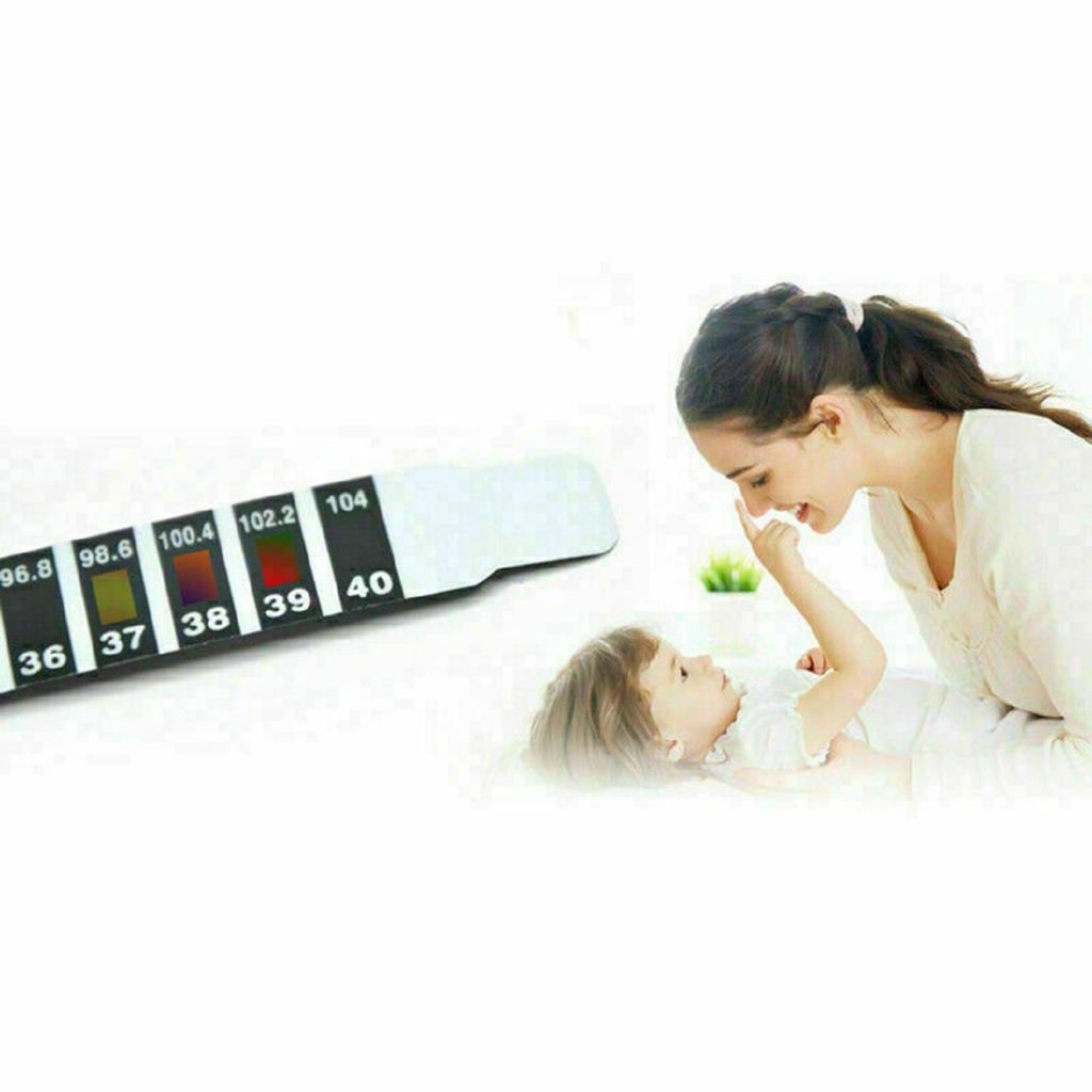 10X FOREHEAD THERMOMETER FEVER SCAN STRIP BABY ADULT CHILD KIDS TEMPERATURE